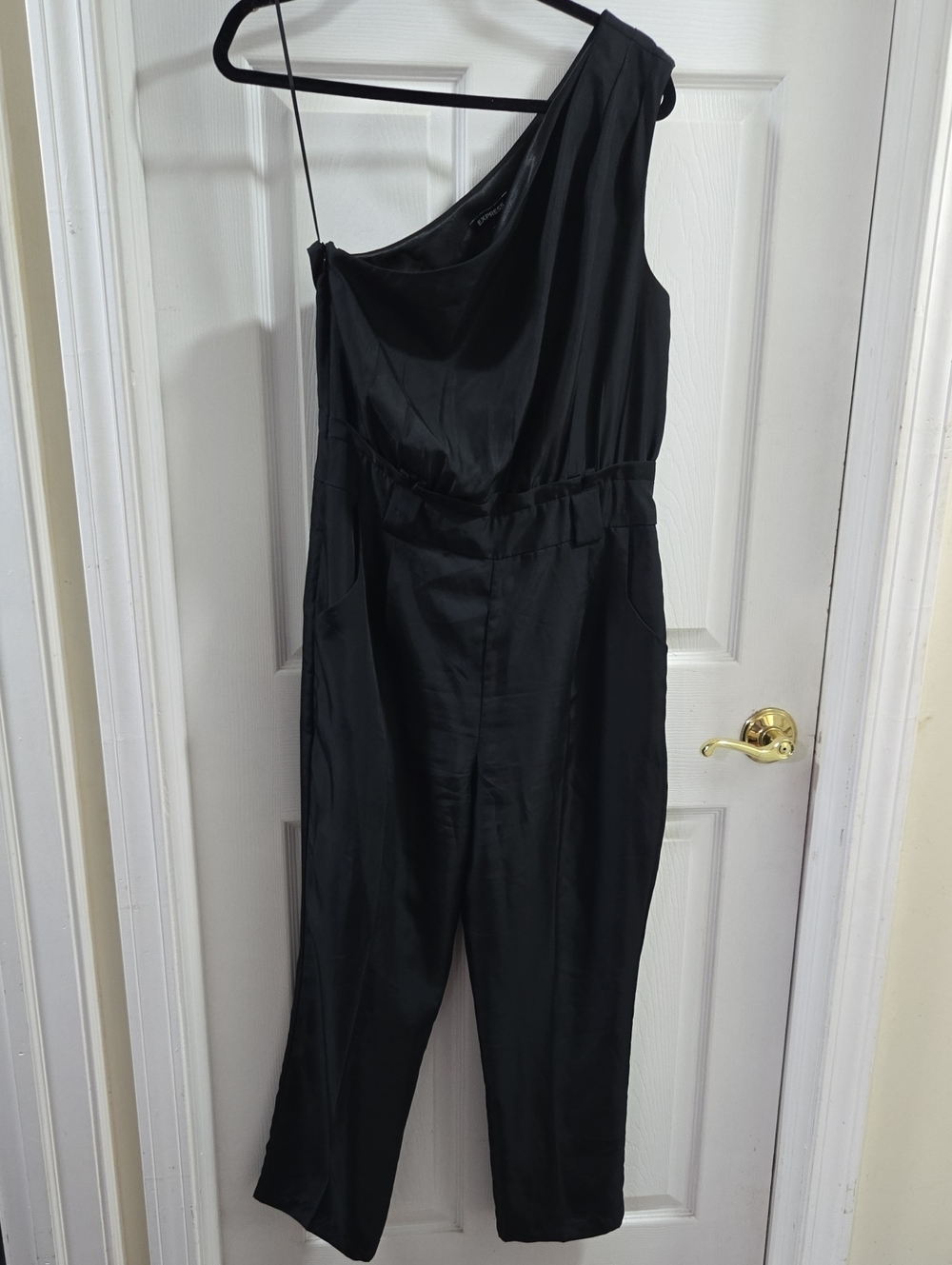 Express One-Shoulder Black Jumpsuit